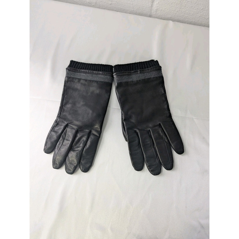 Fownes Brothers‎ RN17541 Mens Topstitch Detail Leather Gloves Black Size 9